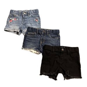 Cat & Jack Toddler Girl Denim Jean Shorts - 3 Pair Bundle - Size 4T
